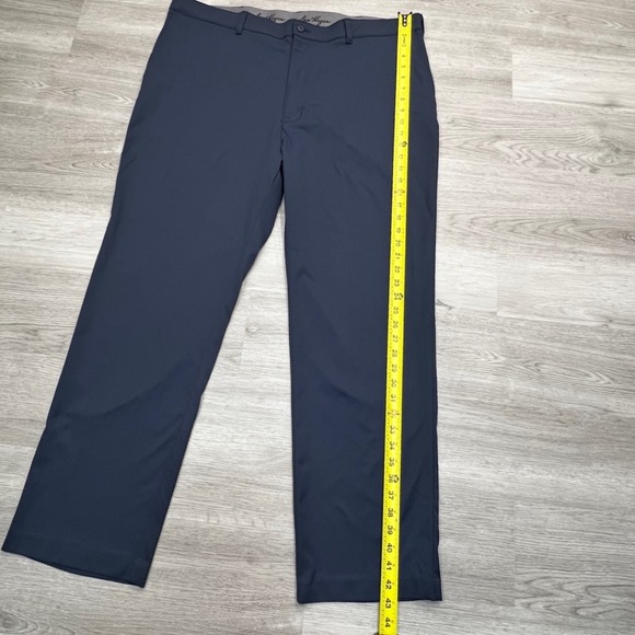 Ben Hogan Mens Dress Pants Size 44x30 Flat Front Navy Polyester Blend Golf - Picture 8 of 10